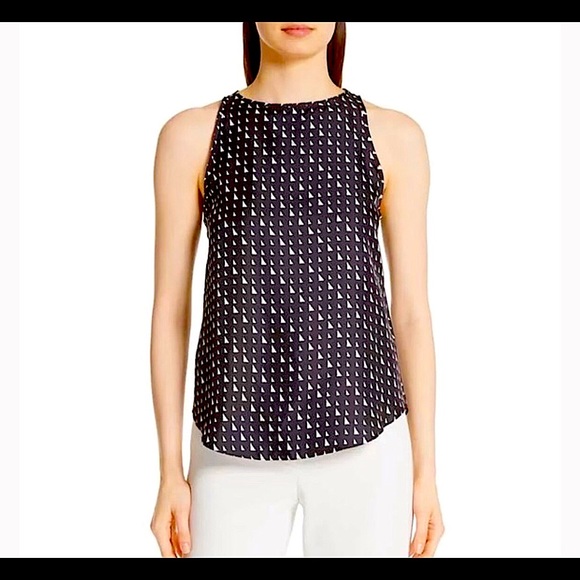Theory Tops - THEORY Racerback Silk Shell Top